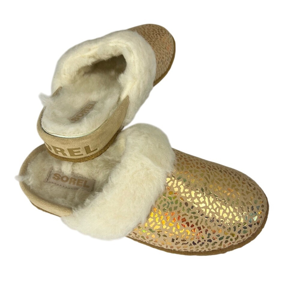 Sorel Girls' Nakiska Slide II Slippers Size 3 Faux Fur-Lined Slipper Shoes